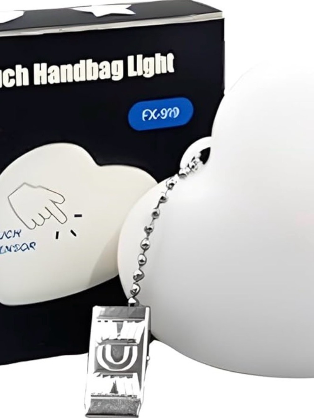 Touch Handbag Light Heart-Shaped LED Night Lamp - White NWT - Picture 5 of 8